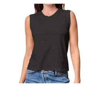 NEW STATESIDE cloud jersey muscle tank in black